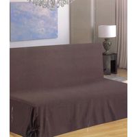 Homemaison – Housse de clic-clac cacao uni 140x200 cm – Fixations par nouettes – 35% coton 65% polyester – Lavable en machine à 40°