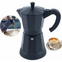 Tigrezy 300ml aluminium 6 tasses cafetière électrique cafetière expresso moka expresso pot noir