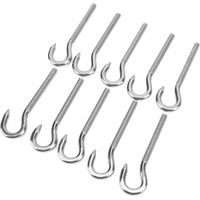 10 Crochets Filetés en Acier Inox A4 M4 pour Applications Chimiques et Mécaniques Industrielles