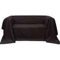 Housse de canapé en velours microfibre marron, 140 x 210 cm
