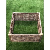 Potager carré en noisetier Tressage Horizontal - 4 tailles disponibles 120 x 120 x 60 cm