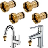 Raccord de lavabo, adaptateur de lavabo, raccord rapide de robinet, raccord de tuyau d'eau pour machine à laver, raccord de robinet coudé
