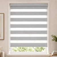Vounot – Store enrouleur jour-nuit 80x150cm – Installation sans perçage ou avec – Tissu 100% polyester – Couleur gris