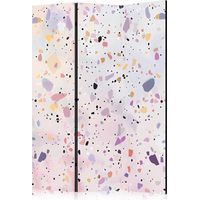 Paravent décoratif artgeist style terrazzo violet 135 x 172 cm