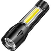 Rechargeable LED Handheld Flashlight Tactical Flashlight with Lamp Mini Portable Flashlights with Zoom, for Outdoor Emergency Camping