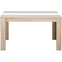 tavolo in quercia con fascia centrale bianca o grigia, 135x80,5x74,5 cm