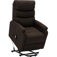 Fauteuil Marron foncé Tissu vidaXL