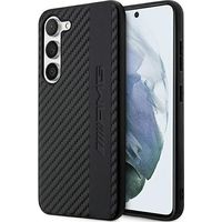 Custodia per Samsung Galaxy S23+ con motivo a strisce e rilievi in fibra di carbonio AMG (nera)
