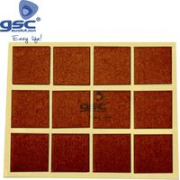 Set 12 adesivi quadrati in feltro 20x23mm Brown GSC 003802772