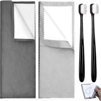 lot de 4 Chiffon de polissage pour argent, chiffon de nettoyage réutilisable double face, pour le nettoyage des bijoux plaqués argent.
