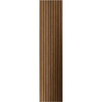 Panel decorativo de pared con efecto madera de nogal claro, juego de 10 piezas, 120x30 cm, para revestimiento interior - Divina Home