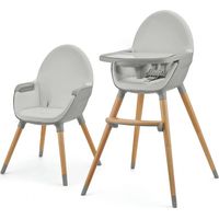 Silla de comer Kinderkraft fini 2 2 en 1, color gris.