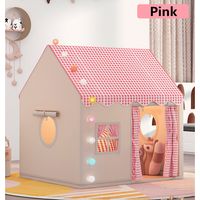 Kinderzelt Indoor Schloss Spielhaus für Mädchen & Jungen, Prinzessin Traum, Bett-Spielzelt mit Matte & LED-Bälle, Rosa