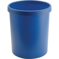 Cestino per rifiuti 30l H405xØ350mm con bordo di presa, colore blu ku