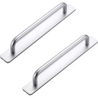 Poignée de porte et fenêtre en allid'aluminium porte en bois poignée de fenêtre (2 pièces argent)