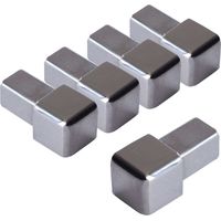 Dalsys Endstück für Fliesenschiene Quadratprofil Edelstahl, Fliesenprofil - Poliert 8mm, 5 Stück