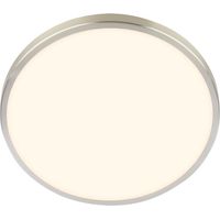 Briloner NOBRE Plafonnier LED, cache décoratif, lumière blanche chaude, nickel mat, Ø24 x 6 cm