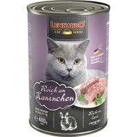 Leonardo Reich an Kaninchen 400 g Nassfutter Katze