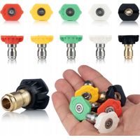 Set di Ugelli per Idropulitrice Rosfix JetSpray 5x055 – Quick Connect 1/4", Angoli 0°–60°, Orifizio 0,055" Compatibile con Lavor, Bosch Pro, Stanley