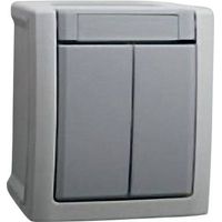 VIKO Interruttore per ambienti umidi Interruttori in serie Pacific Grigio 90591002-DE