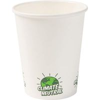 GREENBOX Bicchieri di carta riciclabili da caffè bianco con rivestimento EcoUp© Icon e PLA I 50 Coffee To go bicchieri monouso biodegradabili 200 ml 8 oz I bicchieri da caffè monouso