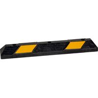 Novap – Butée de parking caoutchouc avec bandes rétroréfléchissantes – Dimensions 900 x 150 x 100 mm – Fixations renforcées – 6101345