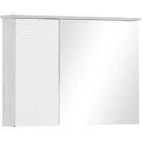 Armario con Espejo para Baño con Estante Ajustable Mueble para Baño Estilo Moderno 65x15x49 cm Blanco