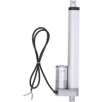 Actionneur linéaire électrique miniature 750N pour robotique extérieur, agriculture, rail motorisé, domotique 200mm 12V blanc (unité seule)