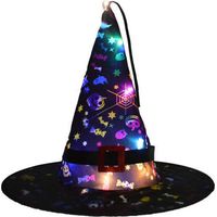 Halloween Hat Hanging Lighted Led Hat Halloween Decorations Glowing Witch Hat Lights for Outdoor, Ya