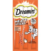 Friandises Dreamies Meaty Sticks au poulet pour chats, 6 x 5 g
