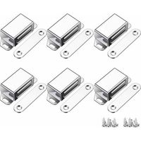 Magnetic Cabinet Door Magnet Latch, 304 Stainless Steel, 6 Pack, Heavy Duty Magnetic Latches for Kitchen Door, Cupboard, Furniture