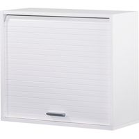 Beaux Meubles Pas Chers – Meuble de cuisine blanc à rideau – 1 étagère réglable – Largeur 60 cm – Hauteur 53,6 cm – Profondeur 25 cm – Panneaux mélaminés E0.5