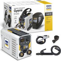 Poste à souder MMA GYSMI E160 – Inverter monophasé – 2 procédés MMA/TIG – Écran digital – Soudures acier jusqu'à 10 mm