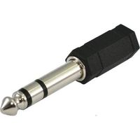 Adaptateur SSQ HA1 SS-1820 : prise jack stéréo 3,5 mm femelle - prise jack stéréo 6,3 mm mâle, noir