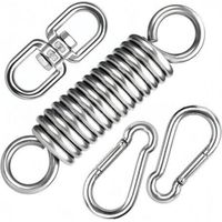 Kit pour le rangement et le stockage de 4 pièces, souple en acier inoxydable 304 avec ganci, fixé pour altalena de l'esterno