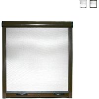 Mosquitera enrollable en kit universal reducible para ventanas verticales EASY-UP Marrón 100x170