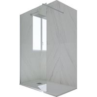 Pared ducha walk in cm corredera pvc Plata Kolors