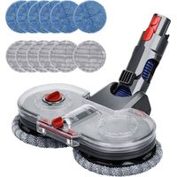 Tête de Vadrouille Electrique pour Dyson V15 V11 V10 V8 V7 Aspirateur avec Réservoir D'eau Amovible, 12 Vadrouille Lavable