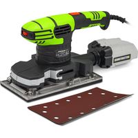 Ponceuse vibrante 330W – Vitesse variable 6000-11000 tpm – Base 230x115mm pour ponçage rapide – Microfiltre récupérateur de poussières – Constructor