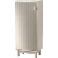 Levede Slim Bathroom Cabinet Tall Fluted Storage Cupboard Adjustable Shelf Cream
