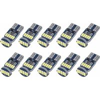 10er-Pack T10 W5W 15SMD 4014 LED-Lampen – 6000K Weiß – Innenbeleuchtung, Kofferraumbeleuchtung, Kennzeichenbeleuchtung, Parkleuchten – 12 V DC