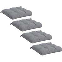 Cojines para Sillas Impermeable Anti-UV 48x48x10 cm Gris 2 Cordones Fijación