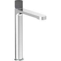Andemen 19B03HC 2HG - Rubinetto monocomando per lavabo, canna alta per bagno, finitura cromata con leva in cemento. Collezione Honolulu