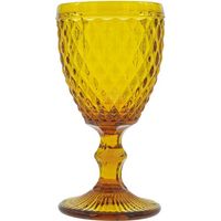 6 Fußgläser 20 cl Bernstein - Diamond - Medard De Noblat