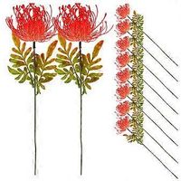 10 tiges de fleurs artificielles Lycoris Radiata rouges