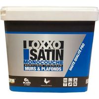 Acrylfarbe Satin Einzeltönung Wände & Decken Weiß 6 L - Loxxo