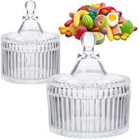 2 Pièces Bocal en Verre, Couvercle Hermétique, Verre Transparent, 100ml et 300ml, Mariage Fête