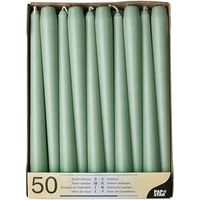 Papstar Velas para candelabro verde jade 250 mm 50 piezas