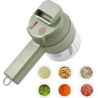 Vegetable Chopper 4 in 1 Handheld Electric Food Chopper Set Wireless Vegetable Cutter Set with USB P