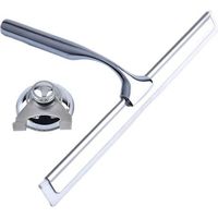 Glass squeegee/shower squeegee with wall bracket for adhesive mounting, 27 cm / 270 mm, chrome-plated, D1015